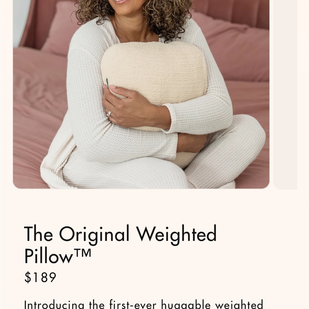 Cream Weighted Pillow